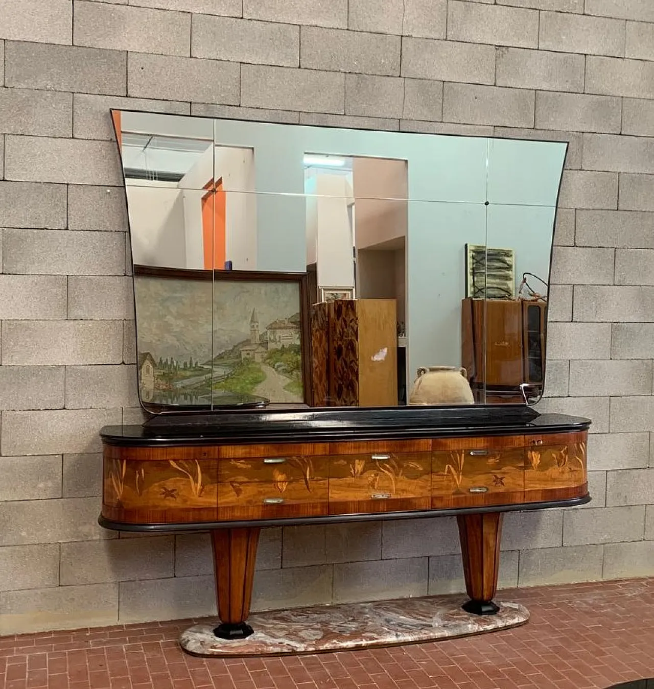 Sideboard with Mirror by Vittorio Dassi for Dassi Mobili Moderni, 1950 17