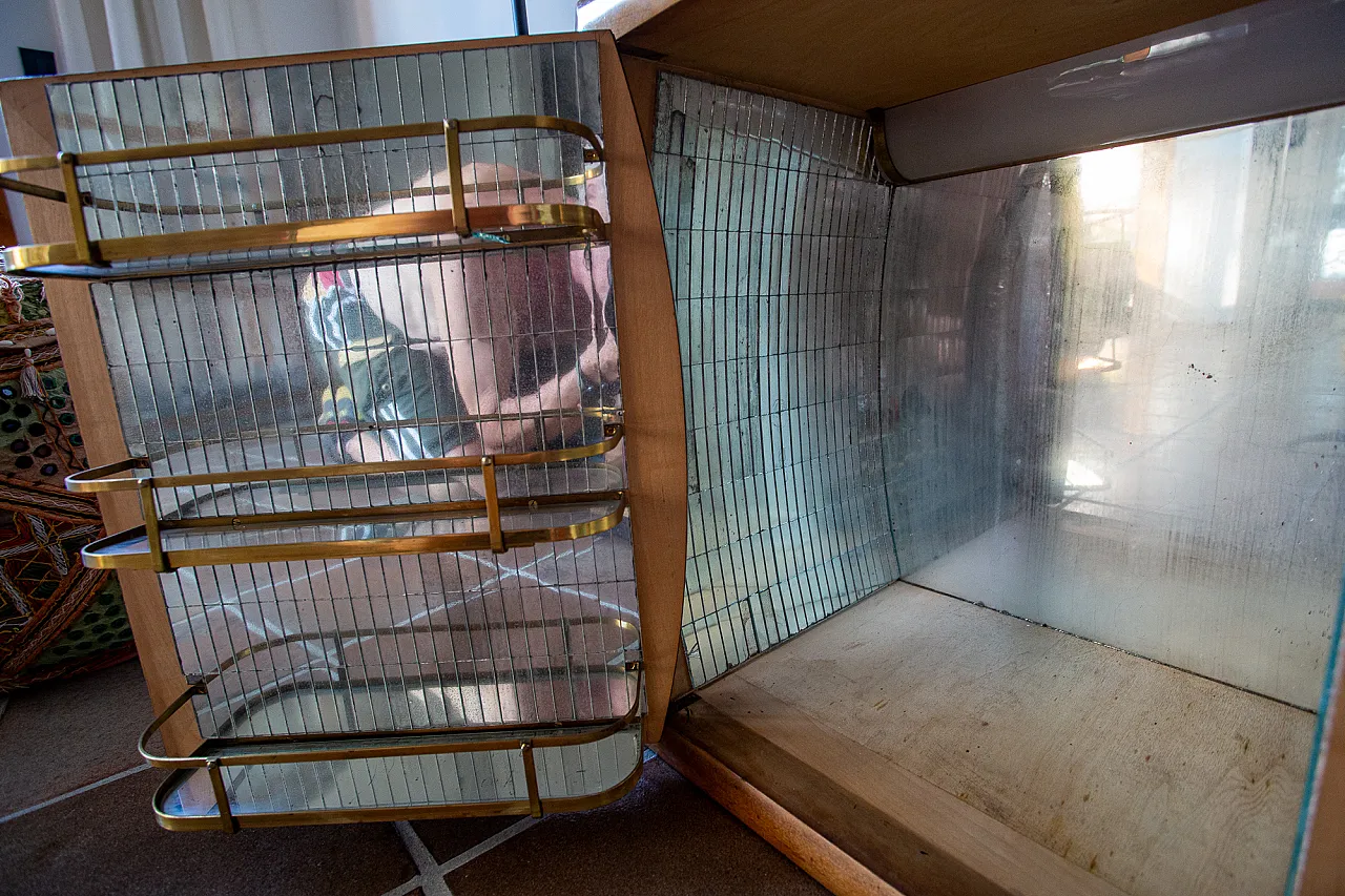Credenza with limited bar room and mirrored front, 1940s 9