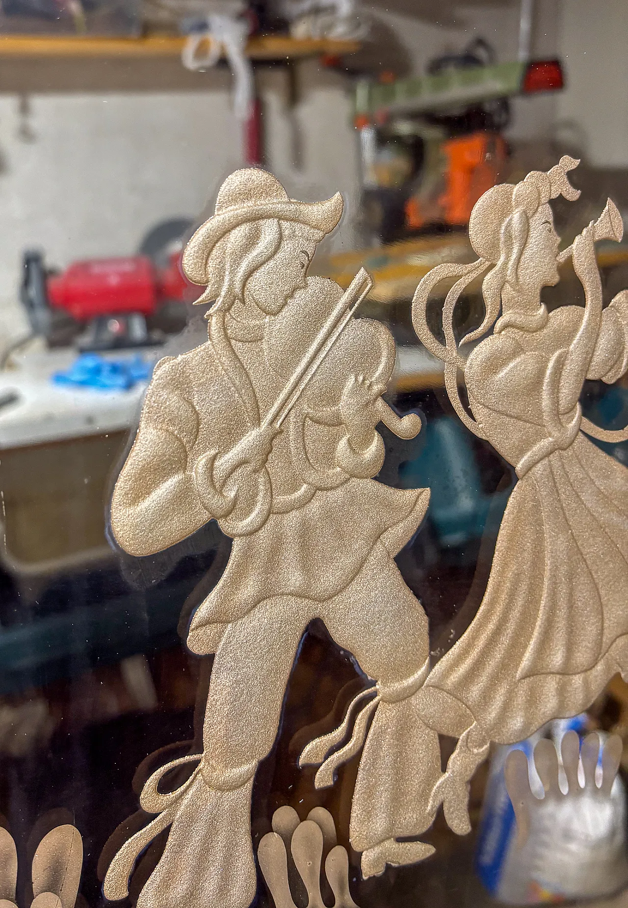 Credenza with limited bar room and mirrored front, 1940s 23