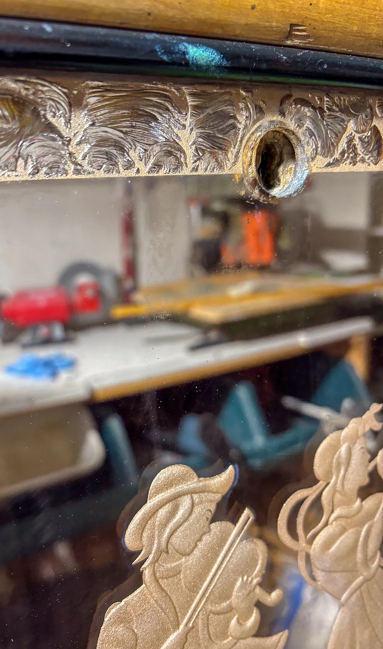 Credenza with limited bar room and mirrored front, 1940s 24