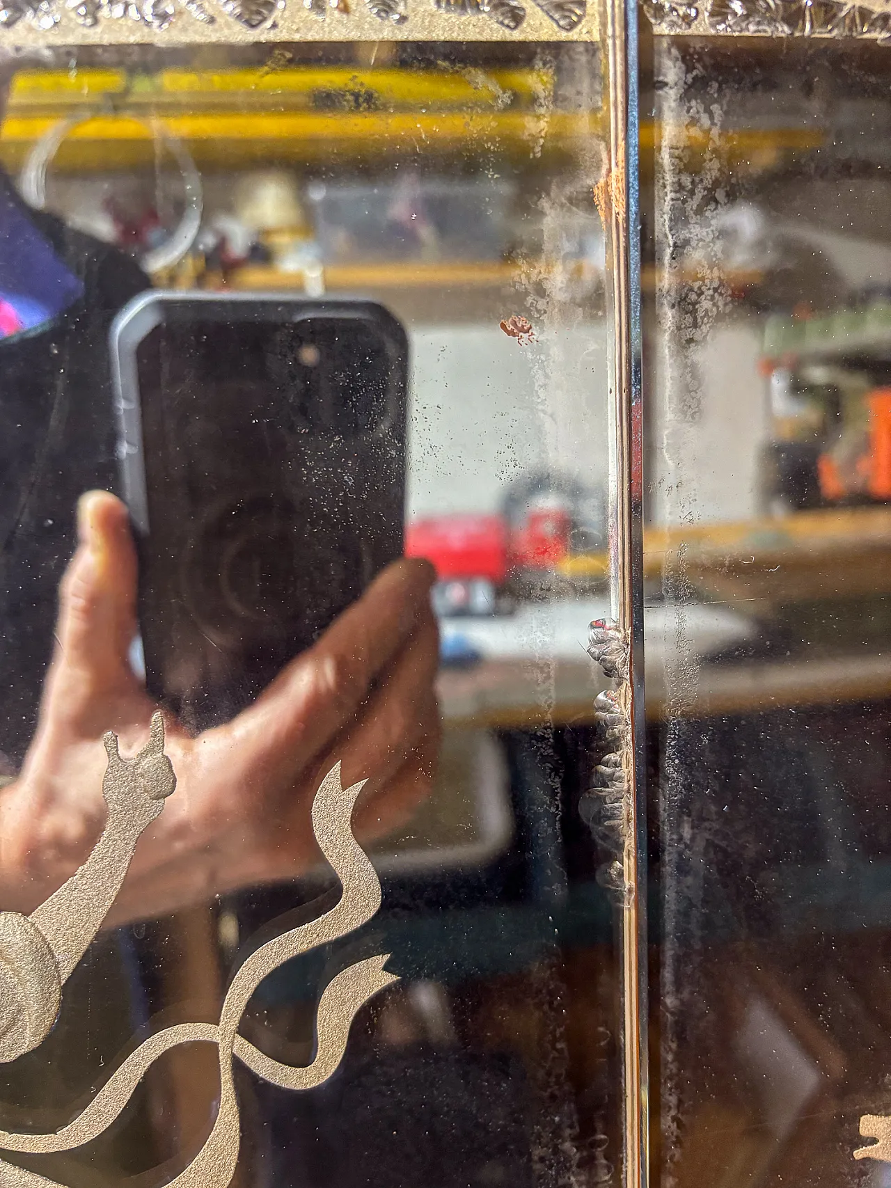 Credenza with limited bar room and mirrored front, 1940s 25