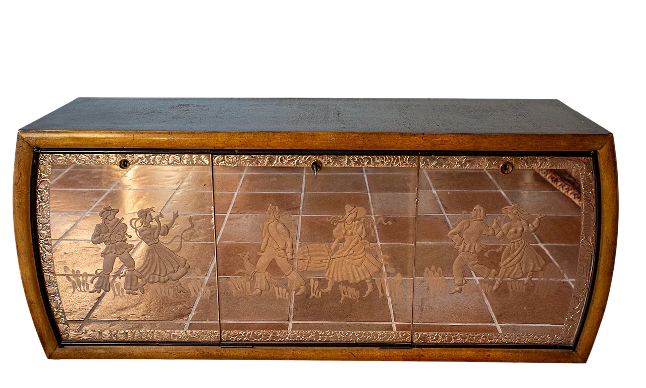 Credenza with limited bar room and mirrored front, 1940s 27