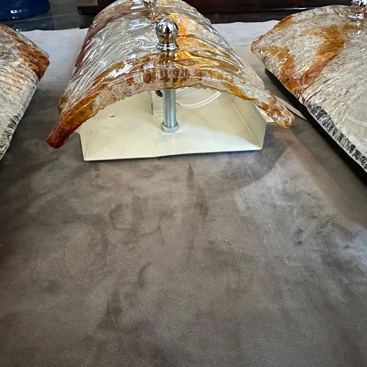 4 Lampade da parete in vetro di Murano di Mazzega, anni '70 9