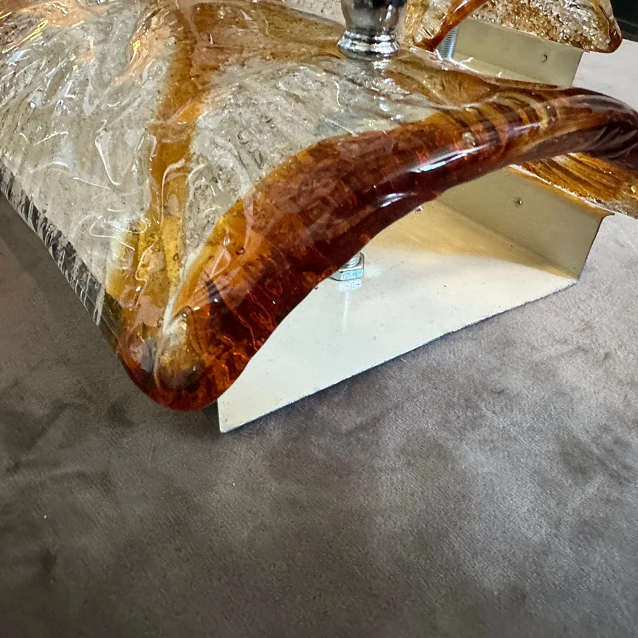 4 Lampade da parete in vetro di Murano di Mazzega, anni '70 14