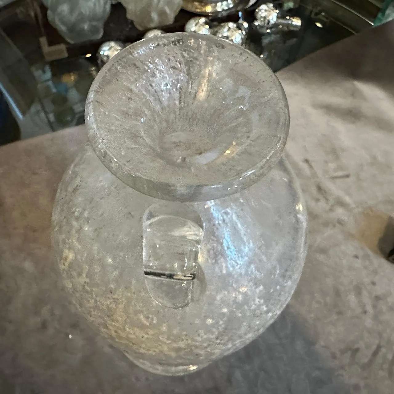 Tall amphora-shaped Murano glass vase by Seguso, 1970s 6