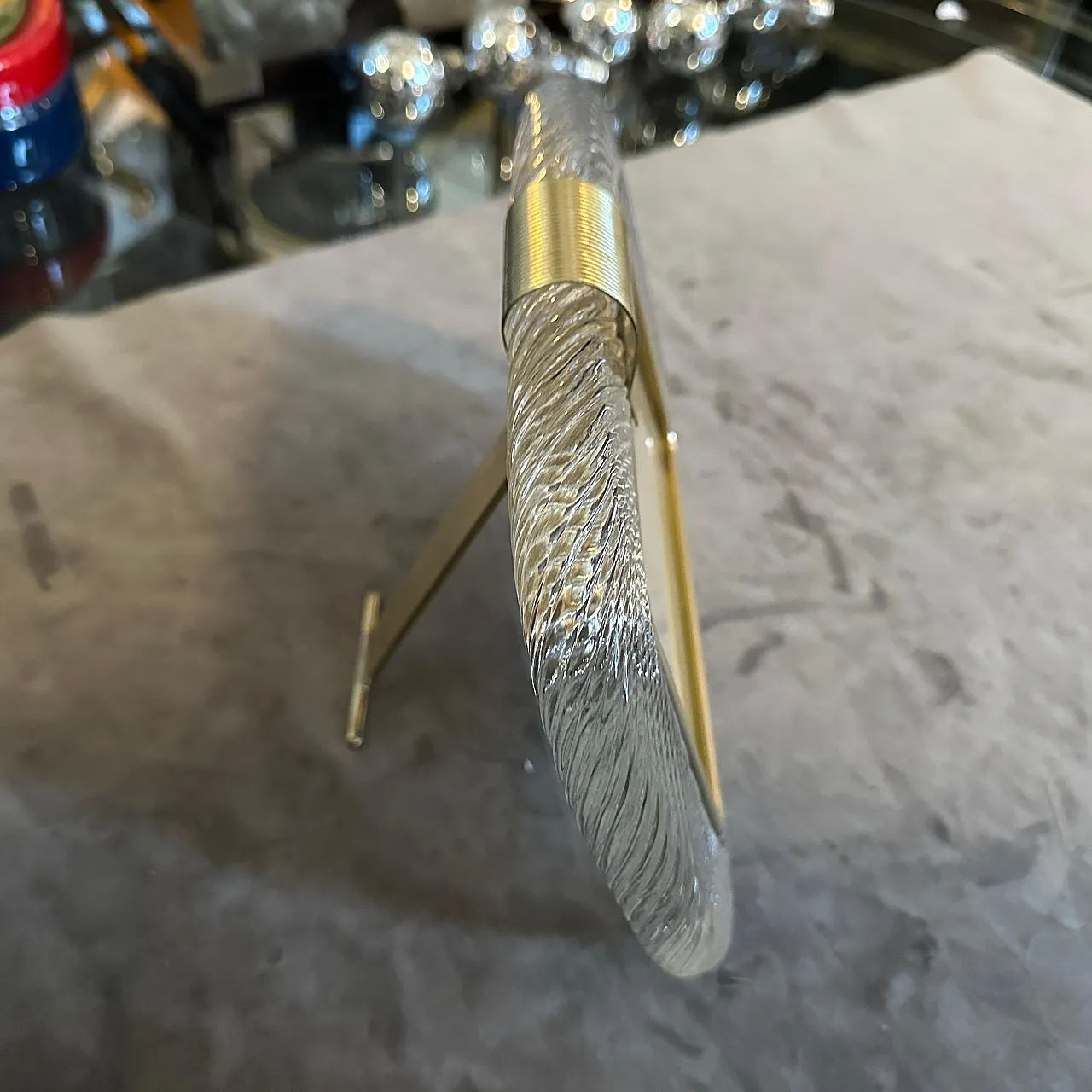 Clear Murano glass picture frame by Barovier, 1990s 7