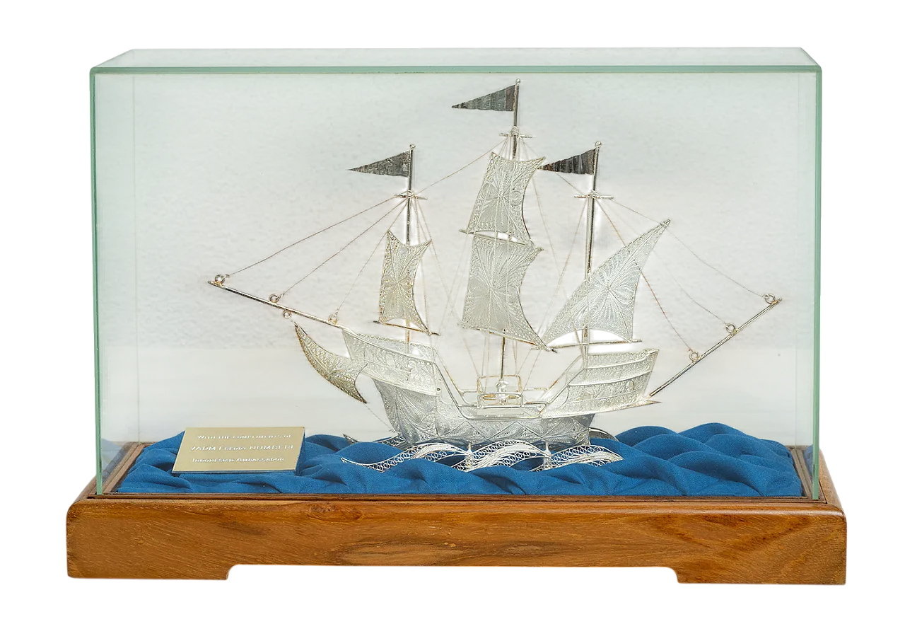 Veliero in argento filigranato, '900 6