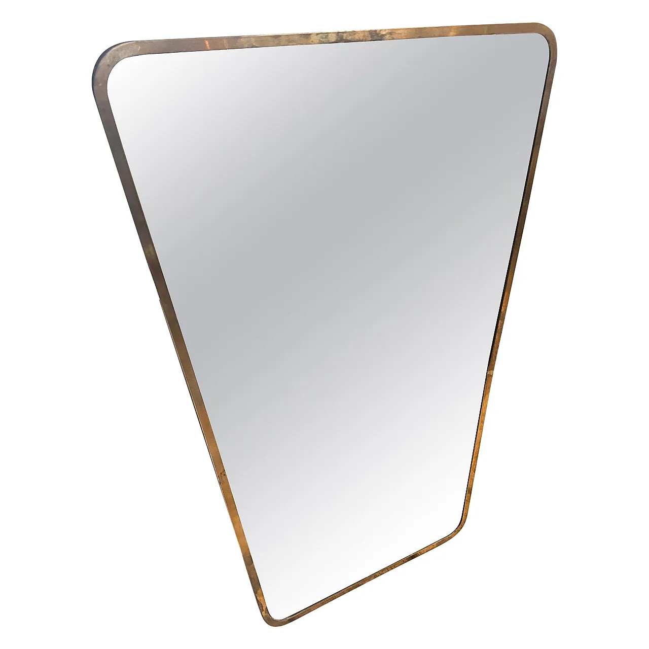 Specchio da parete in ottone di Gio Ponti, anni '50 1
