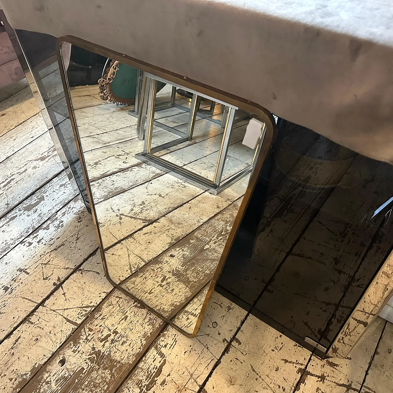 Specchio da parete in ottone di Gio Ponti, anni '50 9