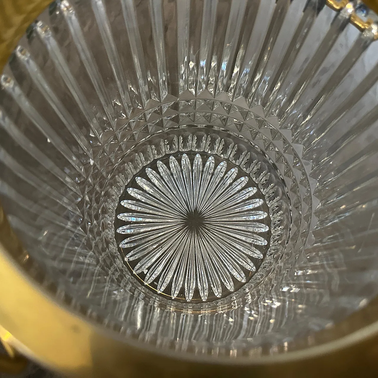 Raffreddatore di vino placcato in argento e cristallo pesante, anni 70 10