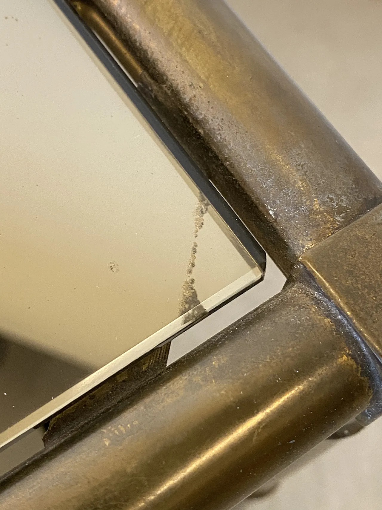 Square table in fake bamboo fake 70s 1