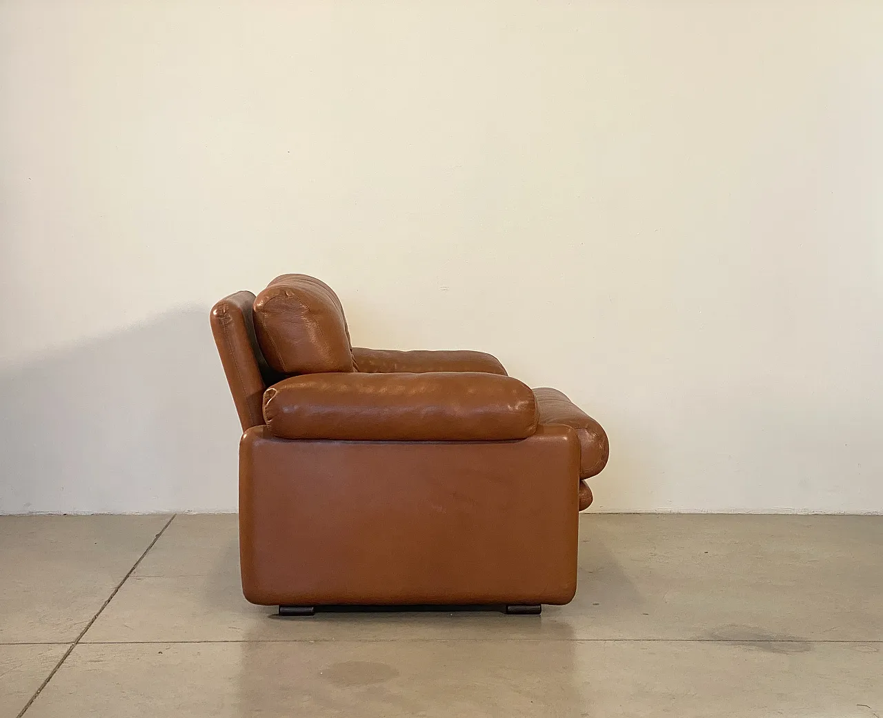 Poltrona con pouf mod. Coronado di Tobia Scarpa per B&B anni 70 3