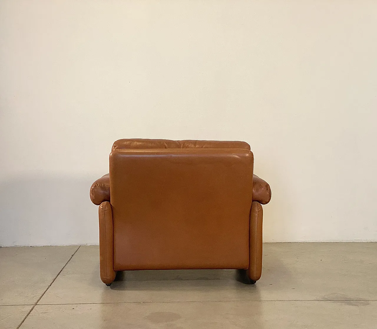 Poltrona con pouf mod. Coronado di Tobia Scarpa per B&B anni 70 11