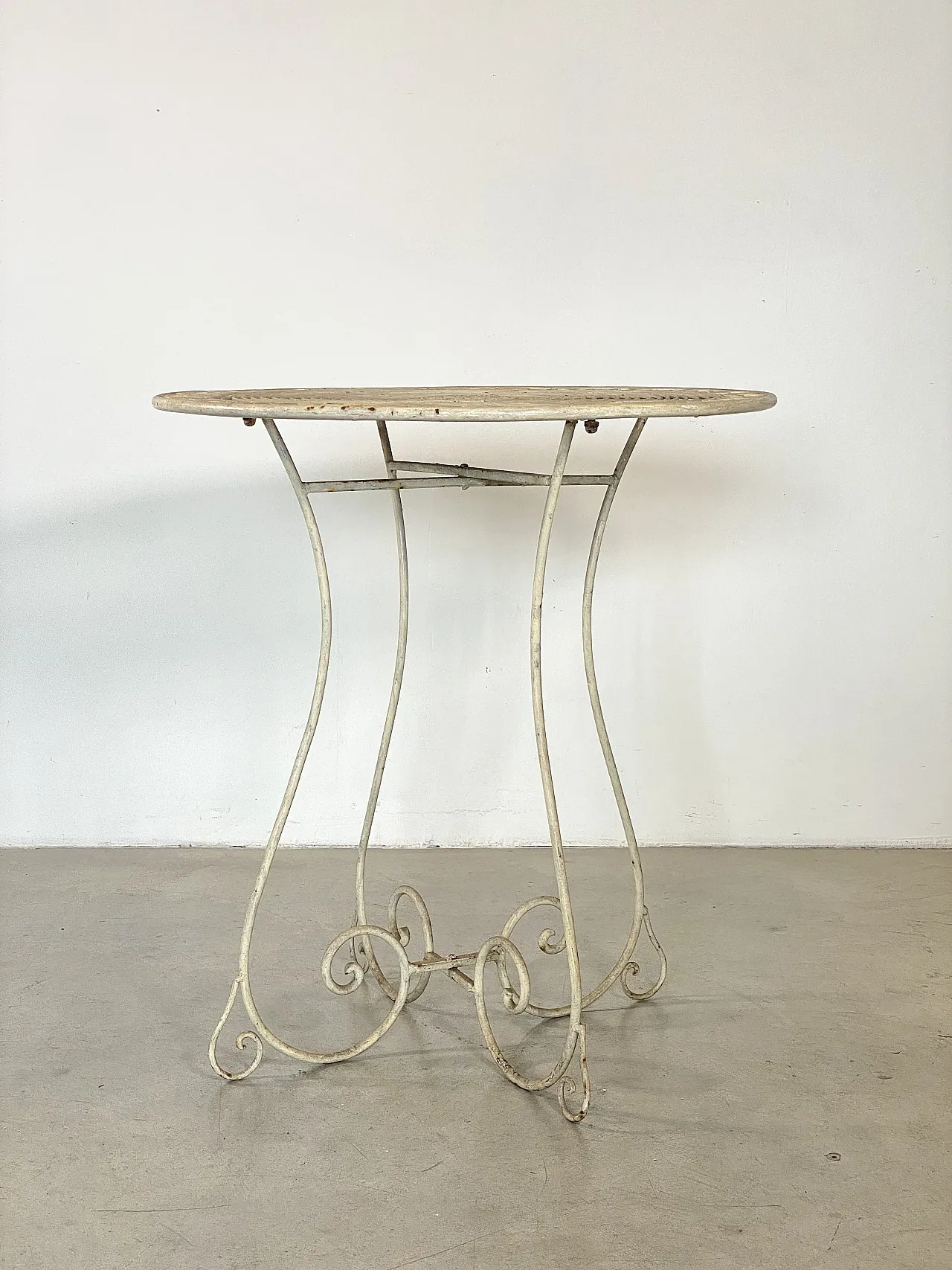 Set da giardino con 4 sedie pieghevoli e un tavolino anni '70 12