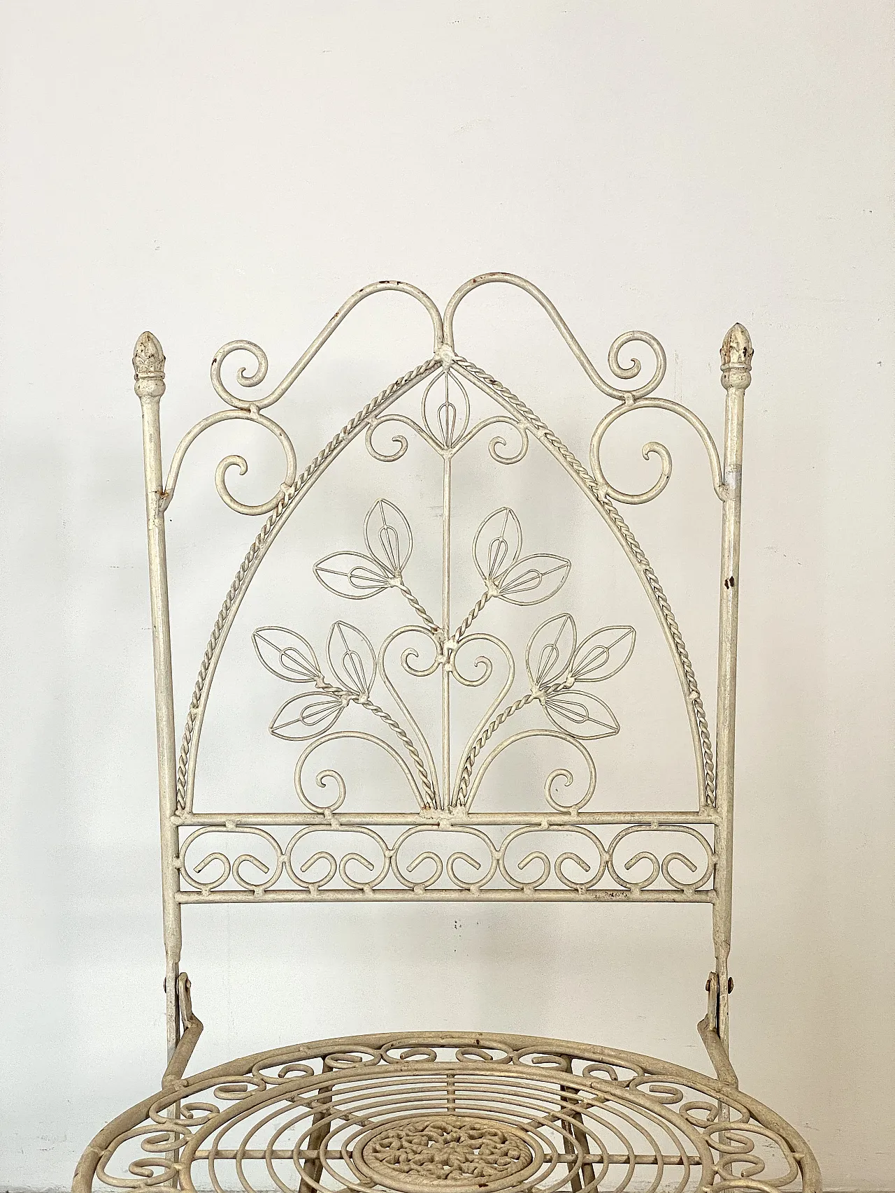 Set da giardino con 4 sedie pieghevoli e un tavolino anni '70 22