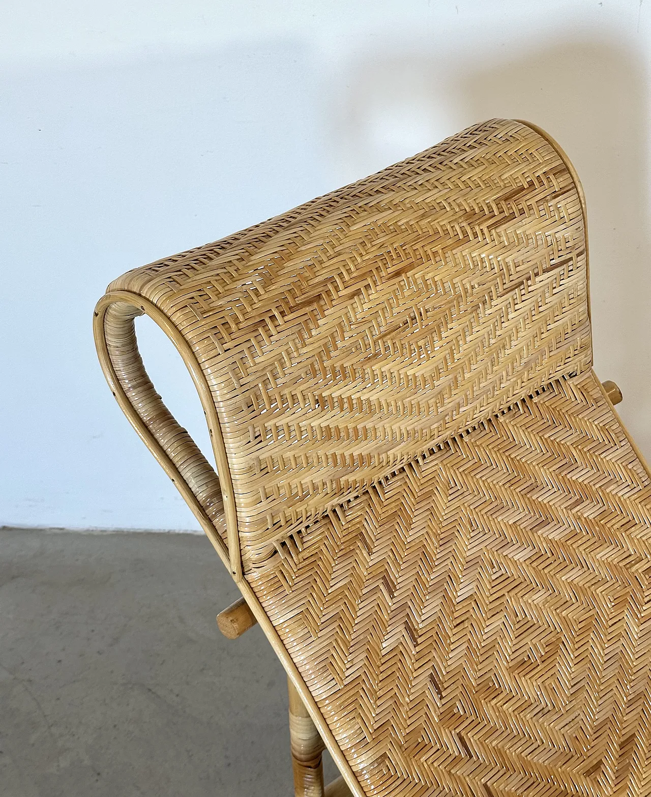 Coppia di chaises longue in bambù anni '80 23