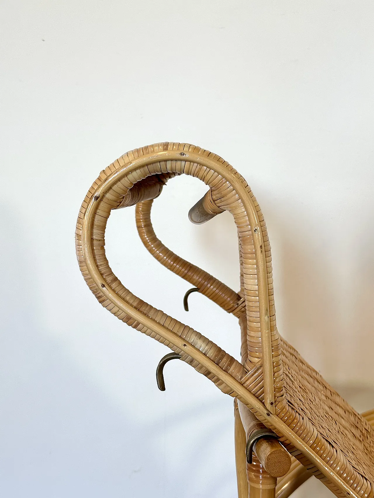 Coppia di chaises longue in bambù anni '80 26