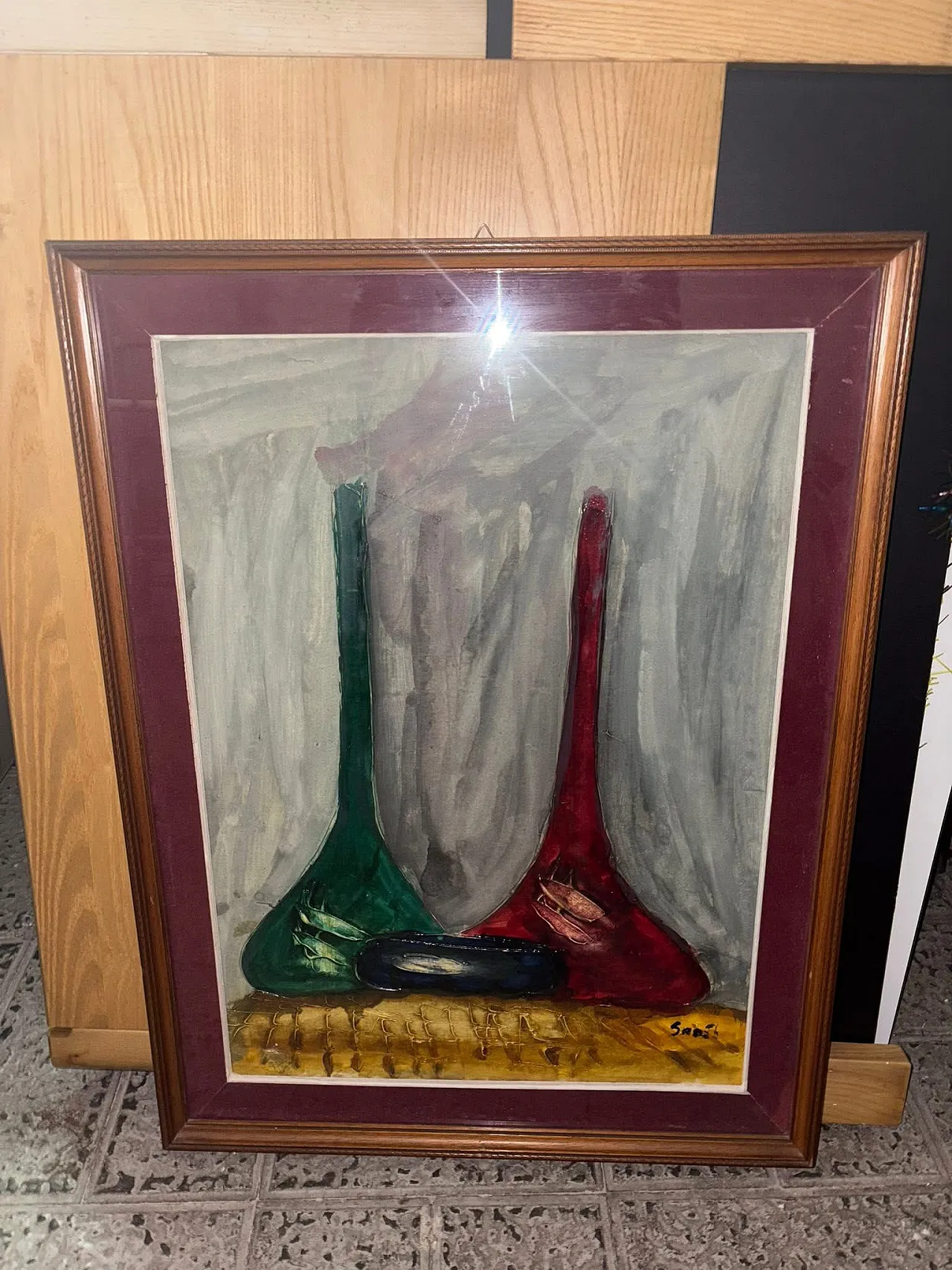 Quadro dipinto a mano, anni '90 1