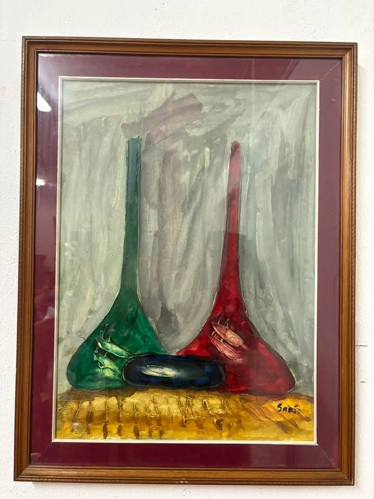 Quadro dipinto a mano, anni '90 5