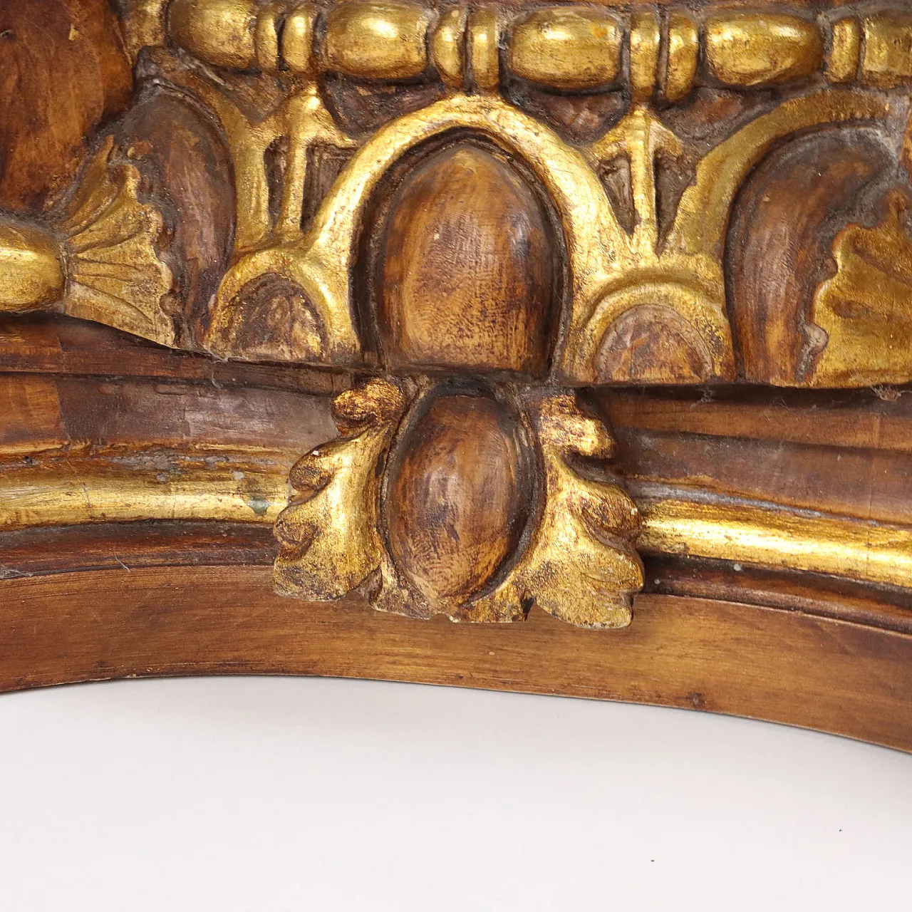 Tavolo in legno e vetro, primo '900 7