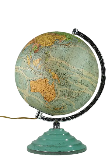 Mappamondo vintage in vetro di Perrina, Francia, 1950