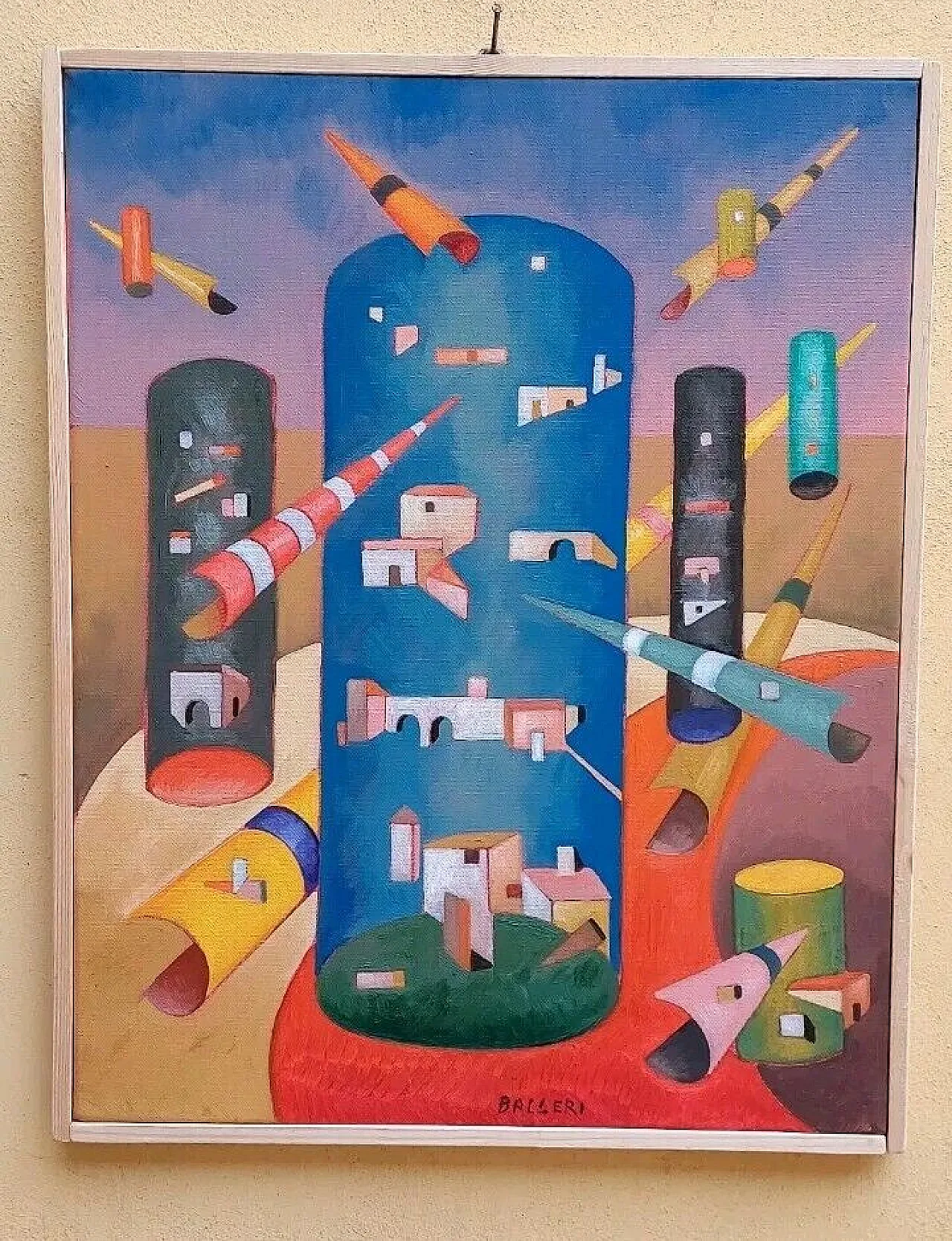 The High Houses by Franco Balleri, oil on canvas, 2000s 1