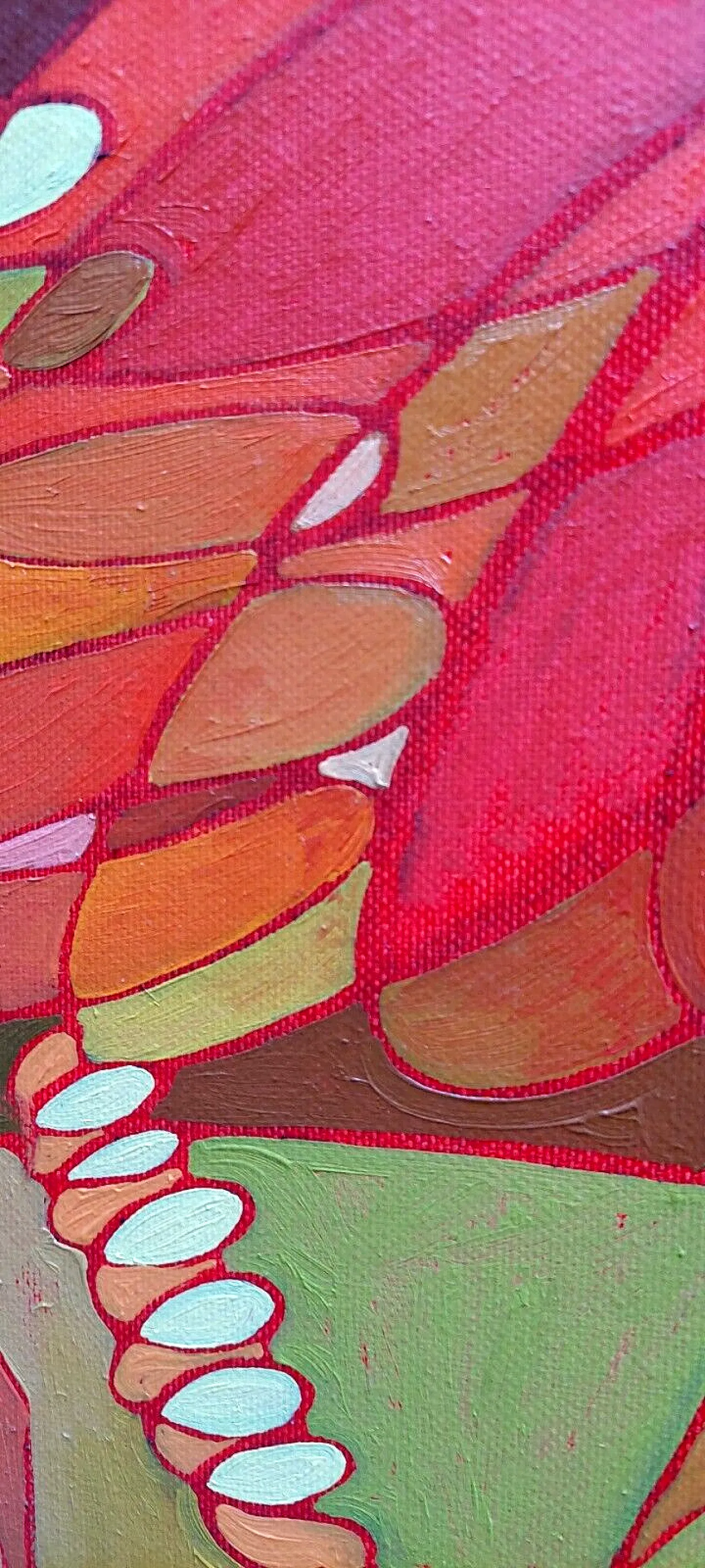 Abstract painting by Franco Balleri, oil on canvas, 1990s 10