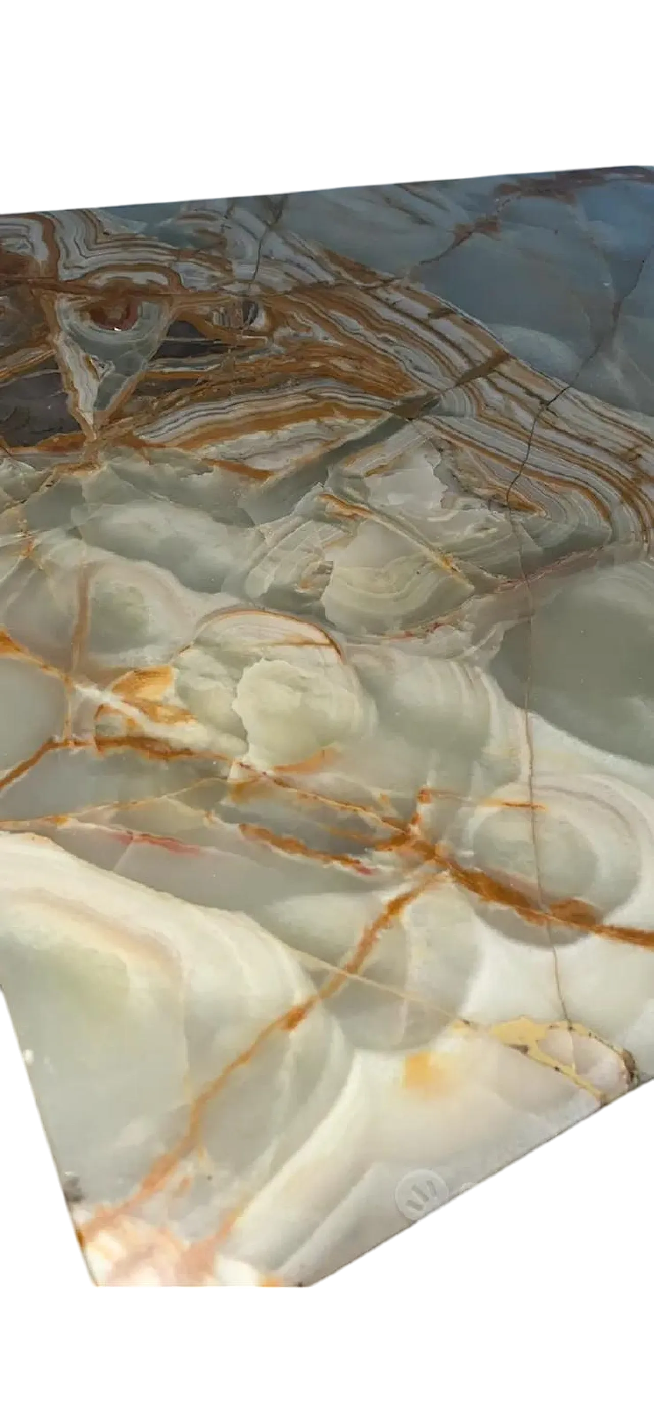 Coffe table in onix, 50s 5