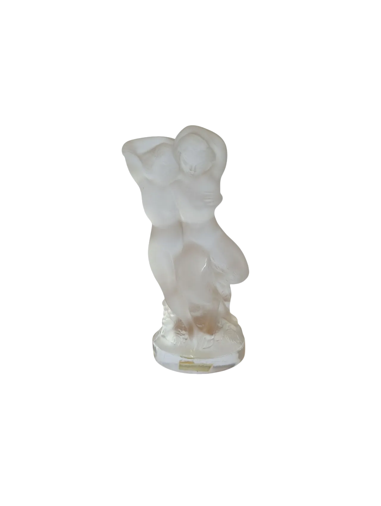 Statuetta donne in posa in cristallo Lalique France, anni '90 7