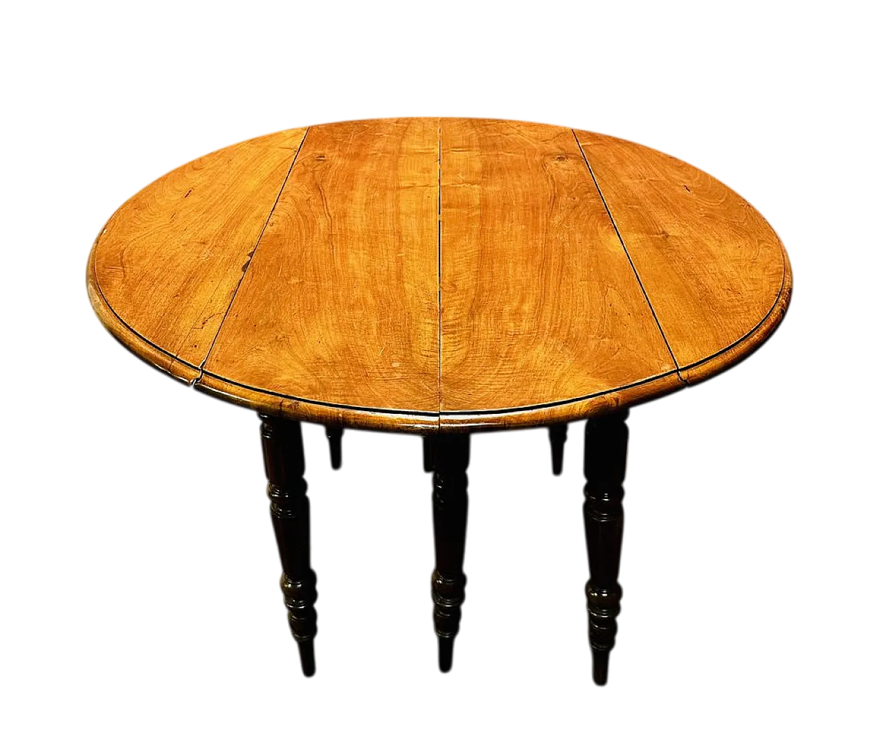 Slatted Table in walnut, late 19th century 11