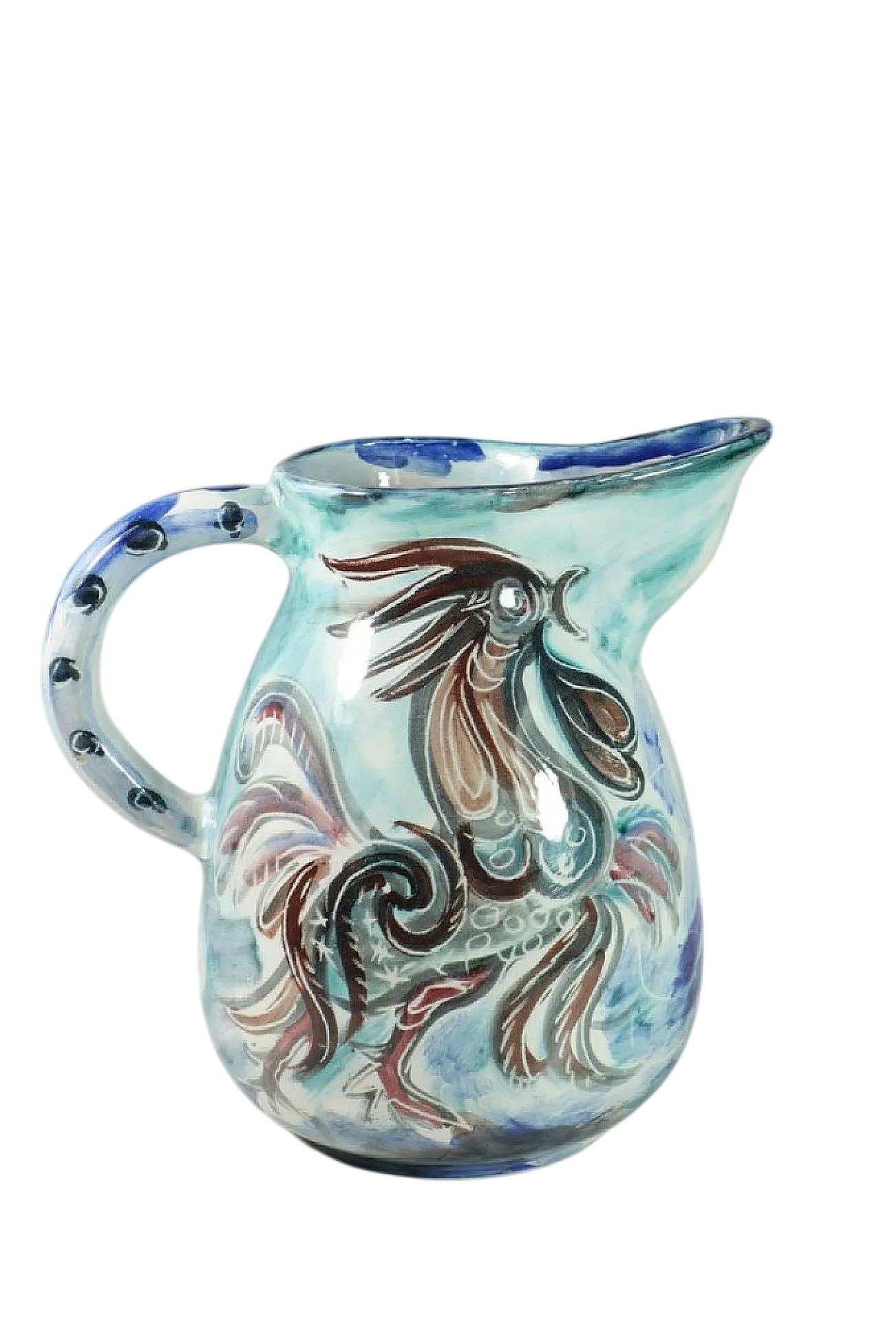 Pottery pitcher by Leandro Sciutto for Pozzo Garitta, 1940s 11