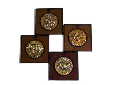 4 Seasons bronze medals by Luciano Minguzzi, 1960s