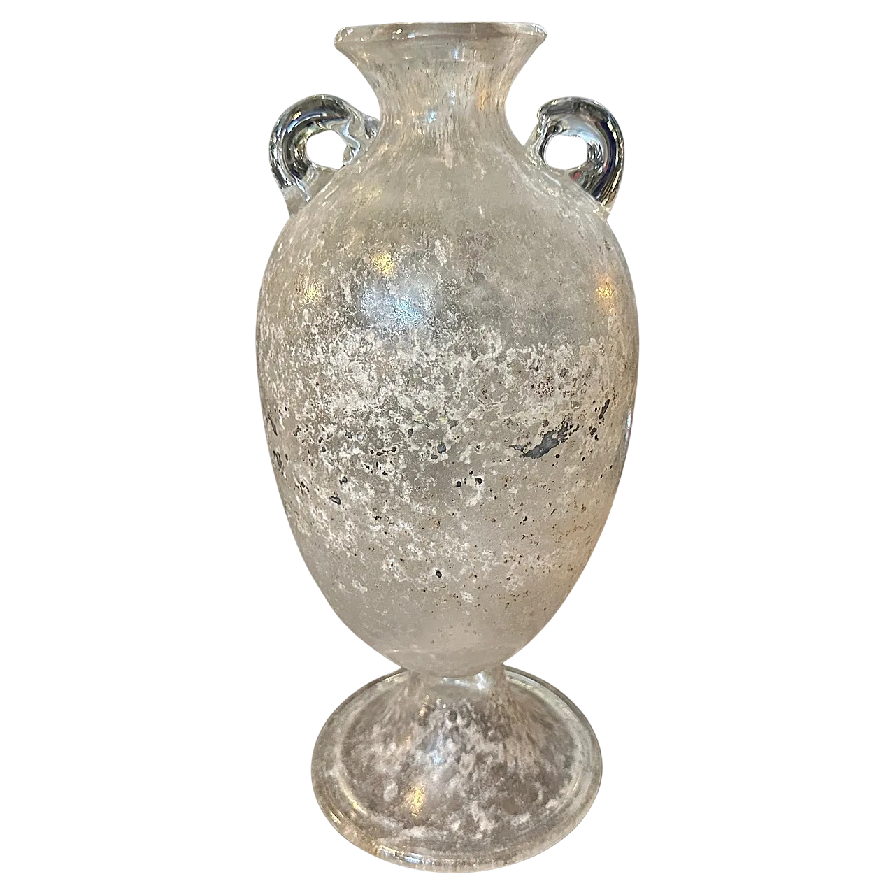 Tall amphora-shaped Murano glass vase by Seguso, 1970s 15