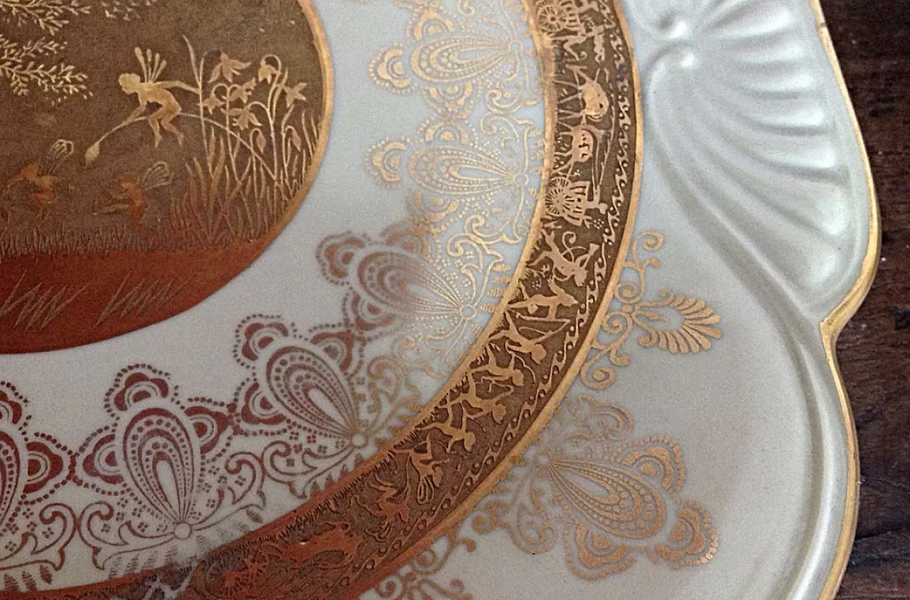 Coppia di piatti Fine Karlsbader Wertarbeit, anni '20 5