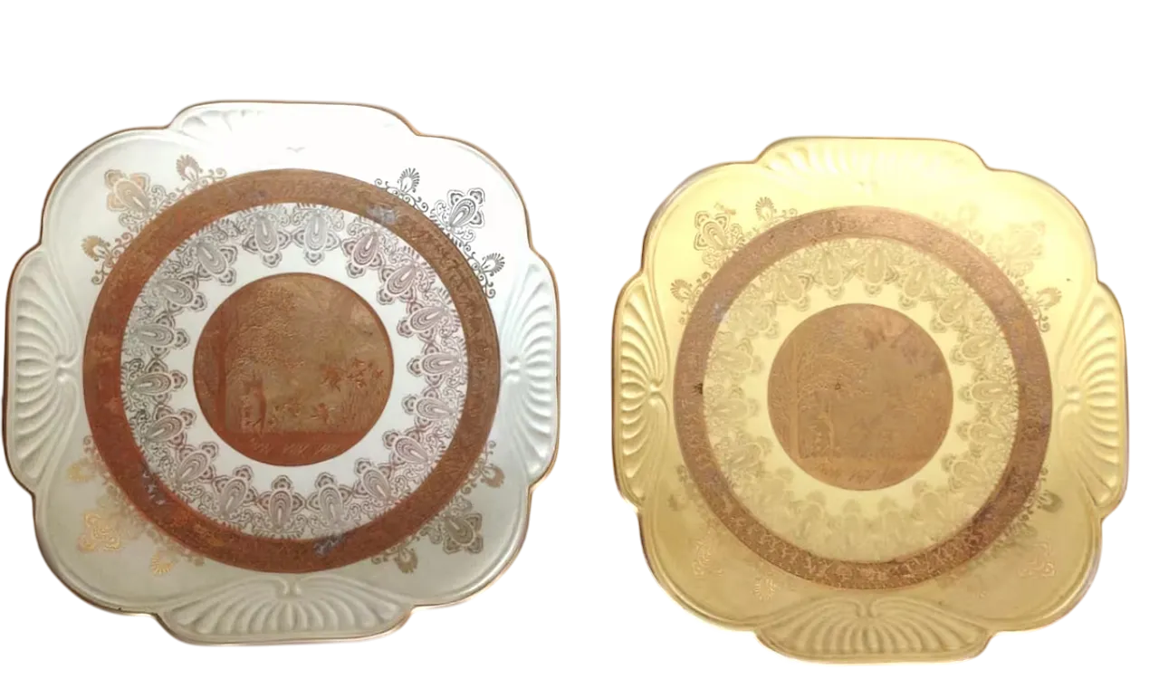 Coppia di piatti Fine Karlsbader Wertarbeit, anni '20 7