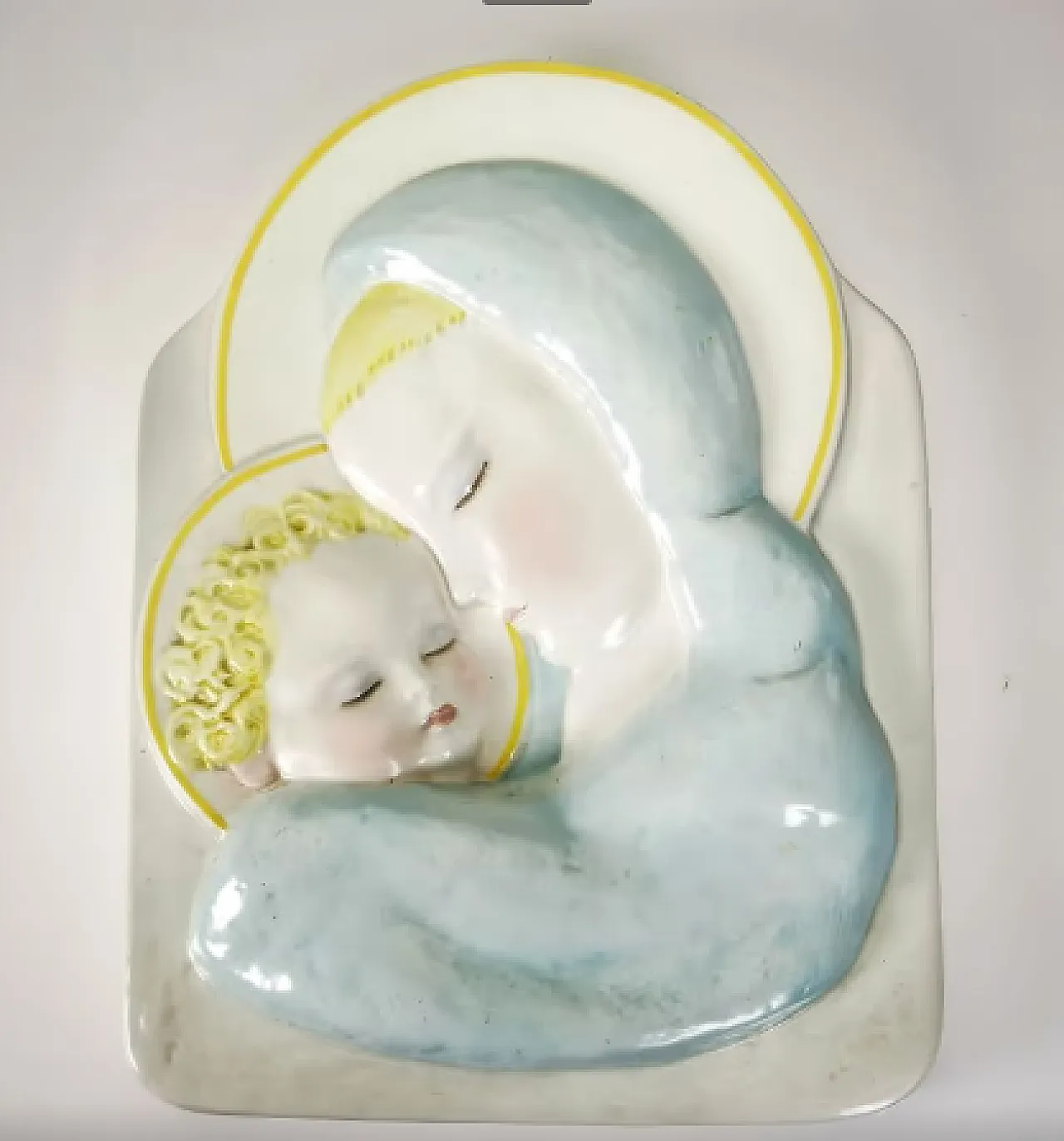 Ceramica Lenci Madonna con bambino, primo '900 1
