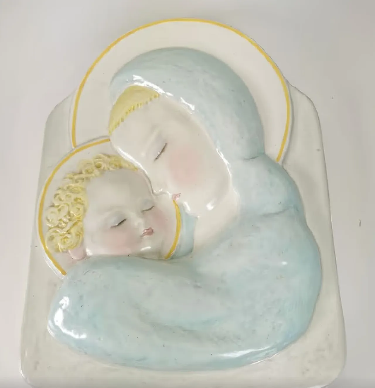 Ceramica Lenci Madonna con bambino, primo '900 3