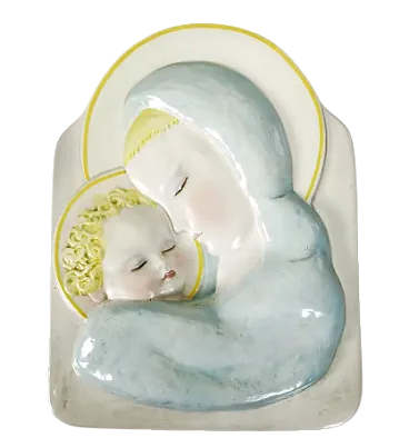 Ceramica Lenci Madonna con bambino, primo '900