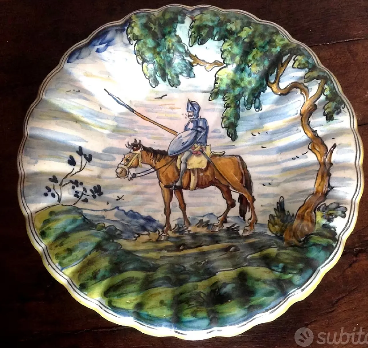 Piatto in ceramica, fine '900 1