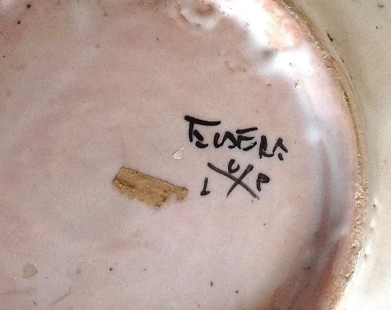 Piatto in ceramica, fine '900 3