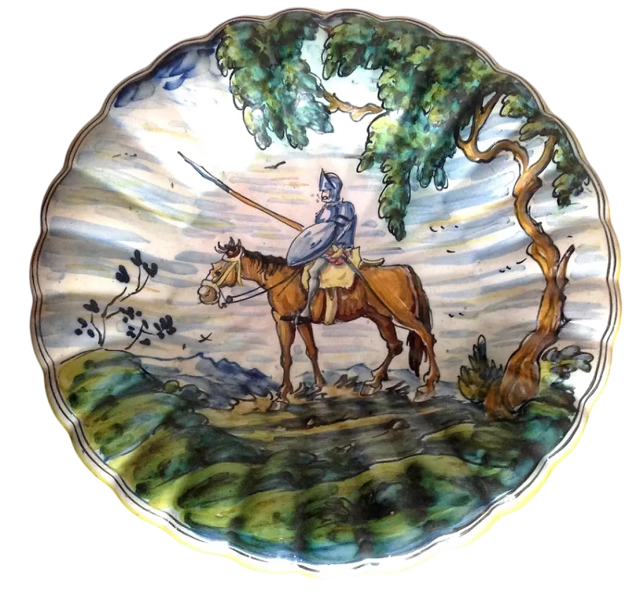 Piatto in ceramica, fine '900 4