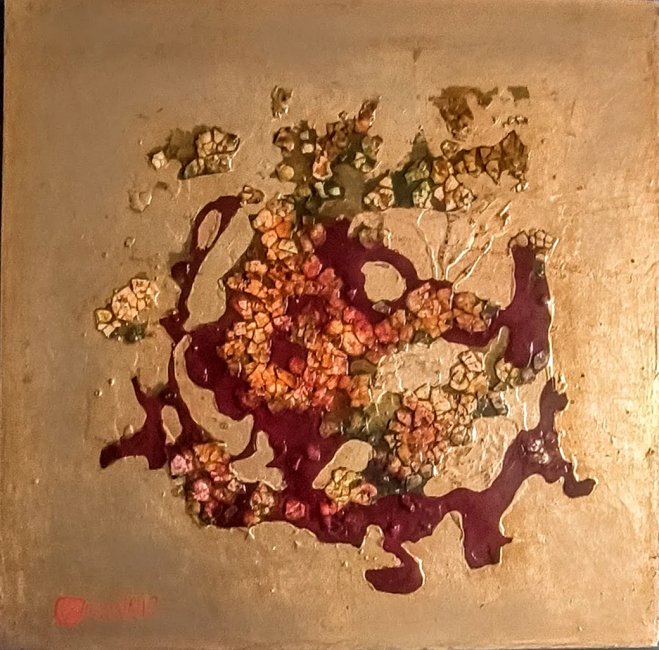 Composition on Gold' by Pham Tang 1924 (Thailand - 2017 Paris) ' 4