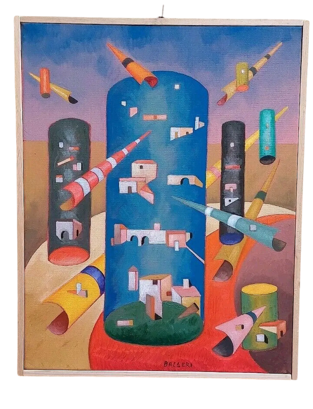 The High Houses by Franco Balleri, oil on canvas, 2000s 14