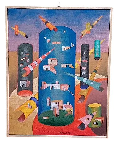 The High Houses by Franco Balleri, oil on canvas, 2000s