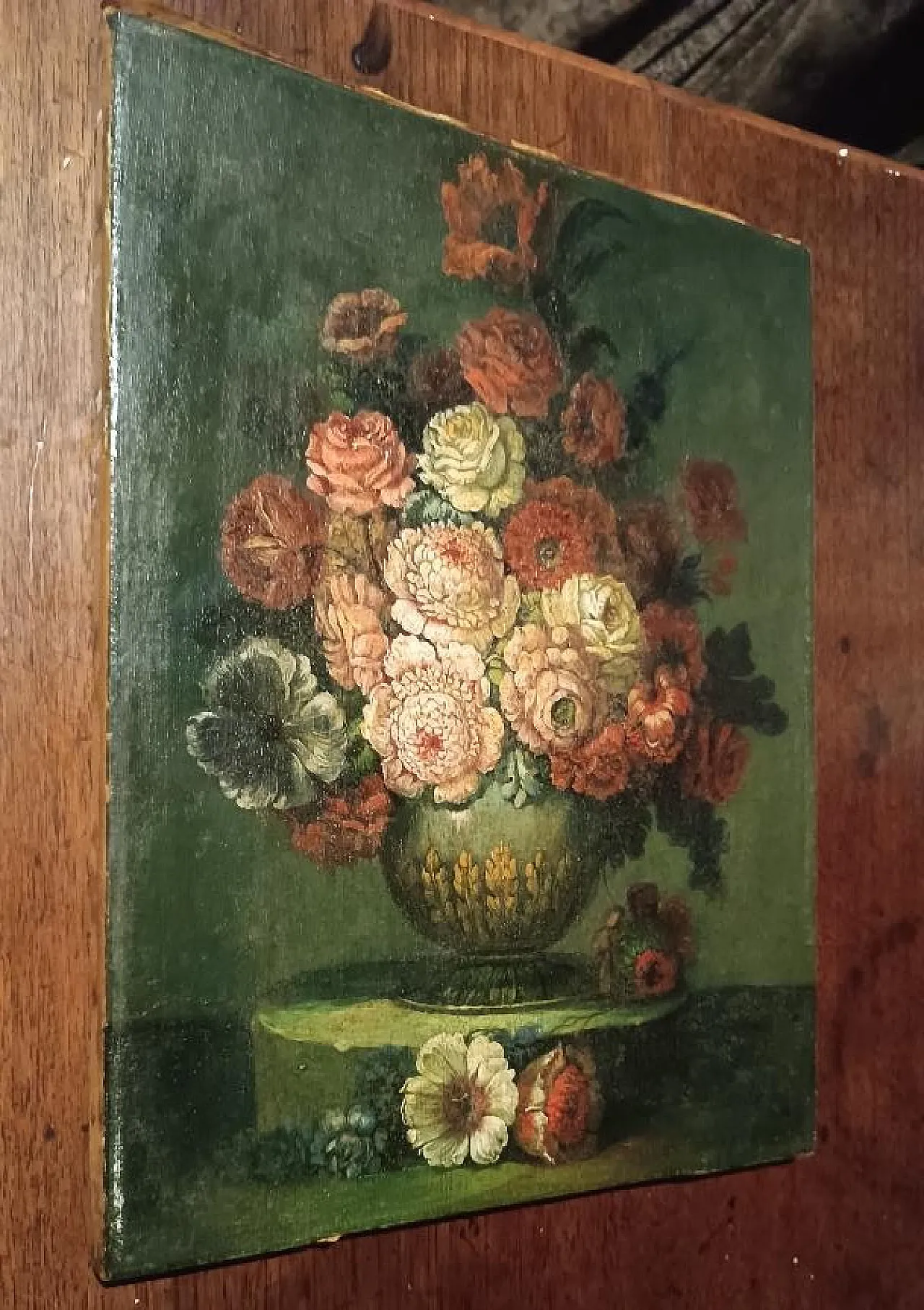 Vase of Flowers, oil painting on canvas, 19th century 7