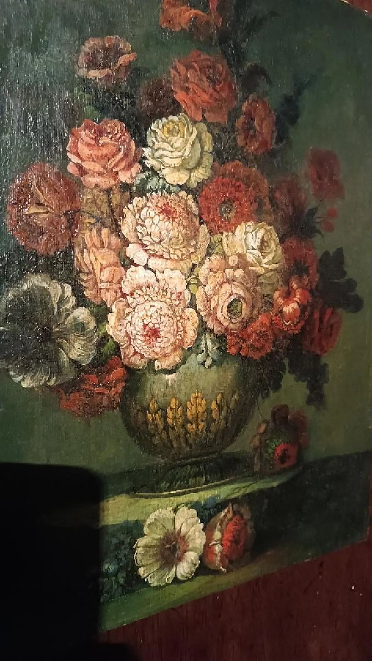 Vase of Flowers, oil painting on canvas, 19th century 8