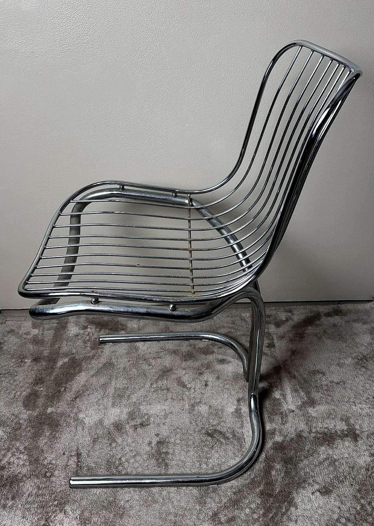 Tubular steel chair by Gastone Rinaldi for RIMA, 1970s 9