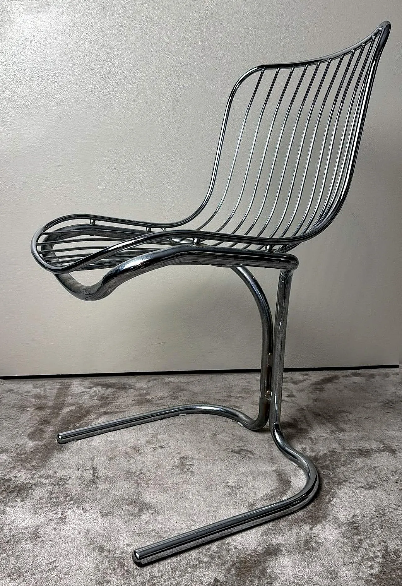 Tubular steel chair by Gastone Rinaldi for RIMA, 1970s 10