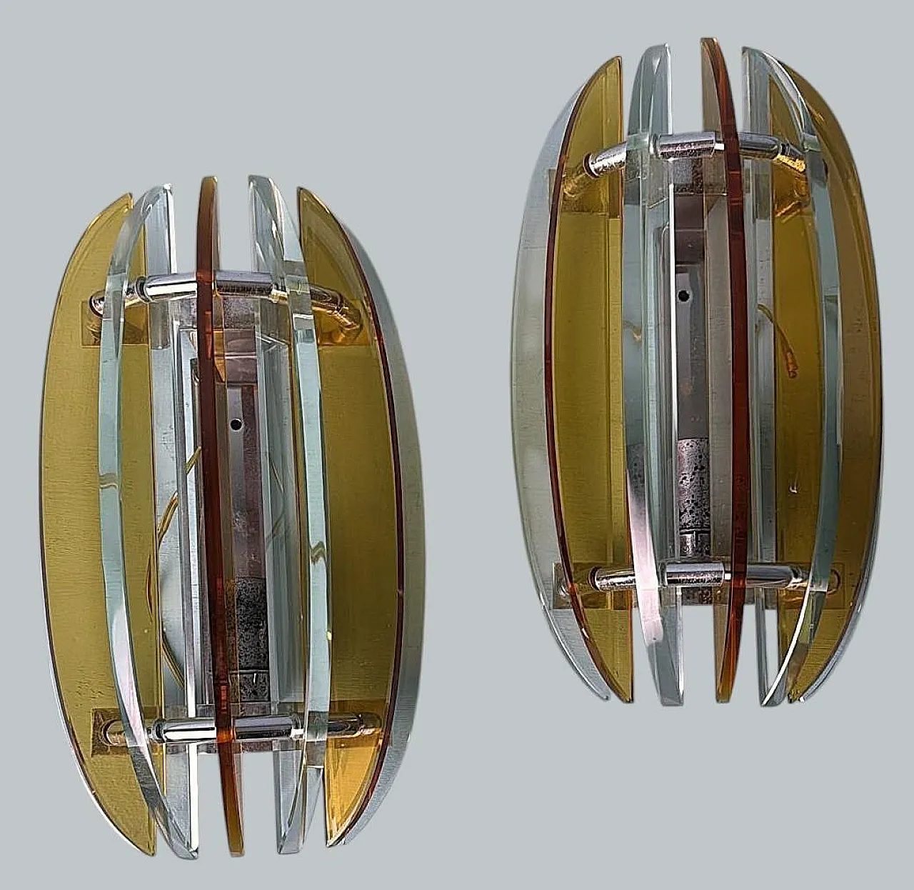 Coppia di applique di Veca per Fontana Arte, anni '70 2