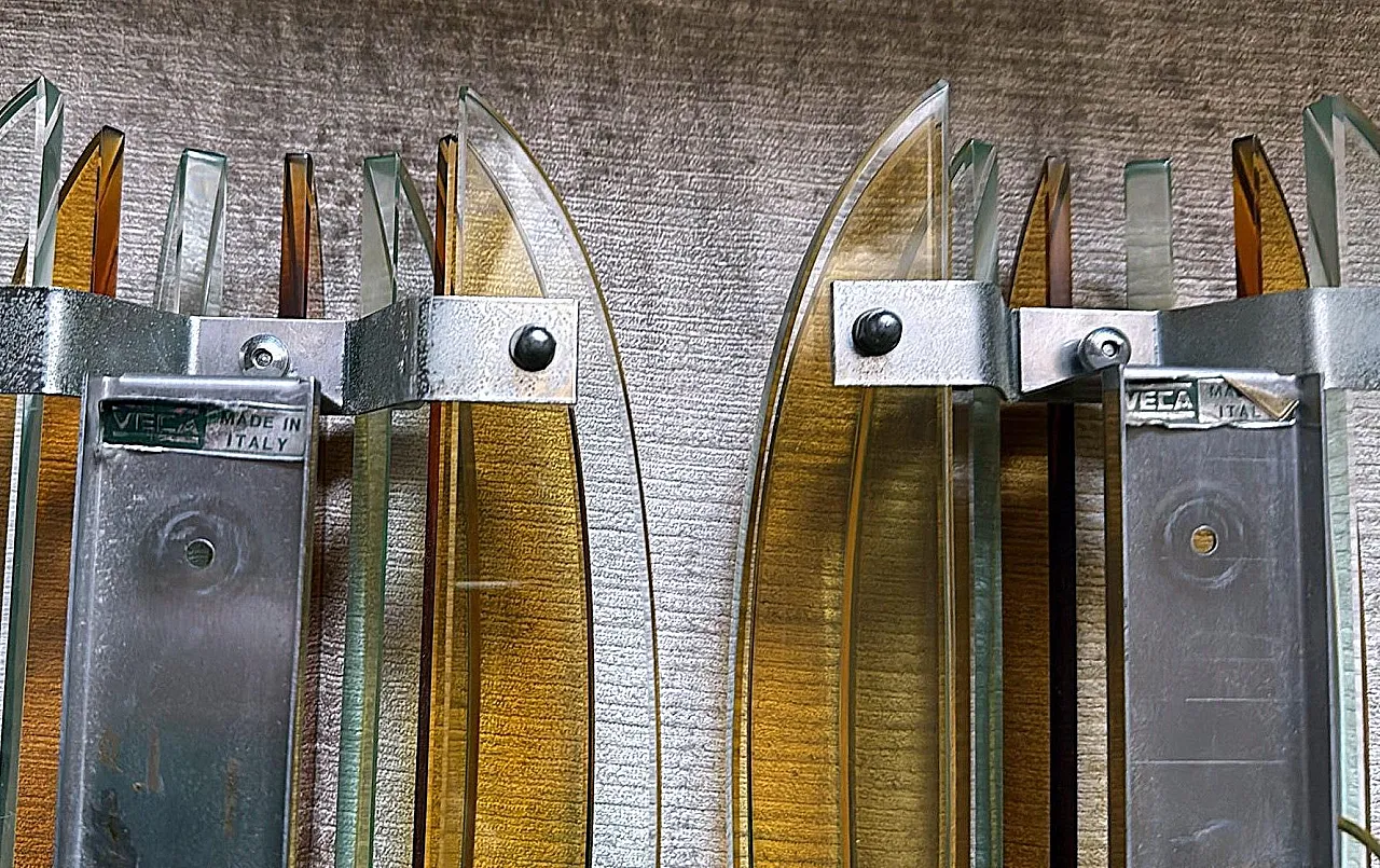 Coppia di applique di Veca per Fontana Arte, anni '70 10